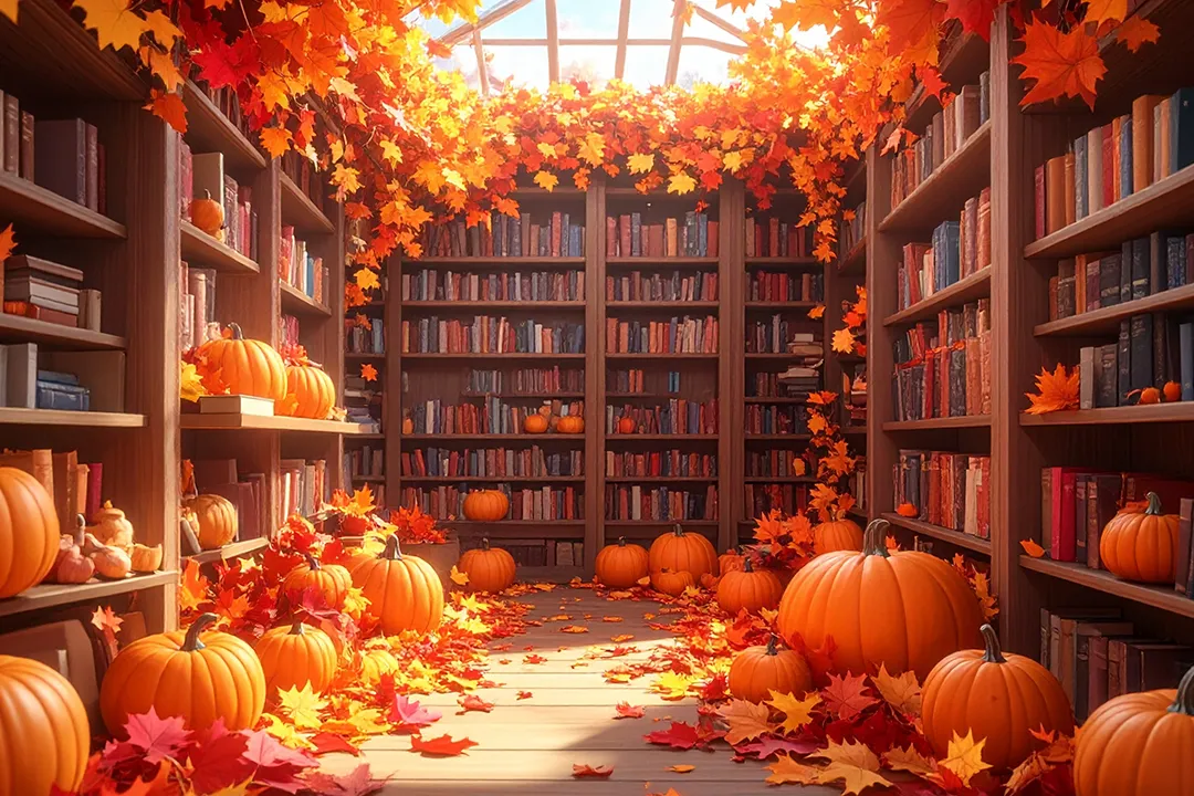 Syyslomapuuhat kirjastossa